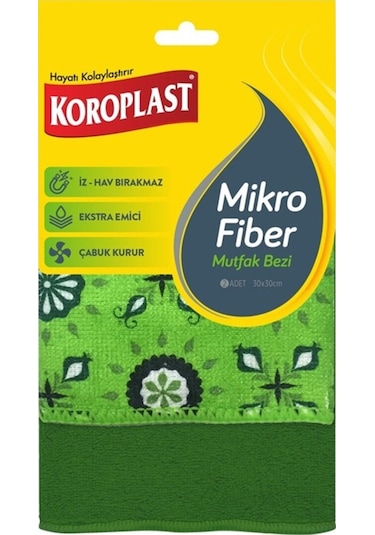 Mikro Fiber Mutfak Bezi 2 Li 30 X 30 Cm X 5 Paket Çok Renkli