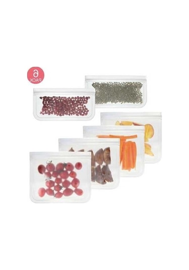 Tongxida 6 Adet Peva Buzlu Saklama Torbası, Kendiliğinden Kapanan, Bosphorus Boutique, 1df, Yarı Torba