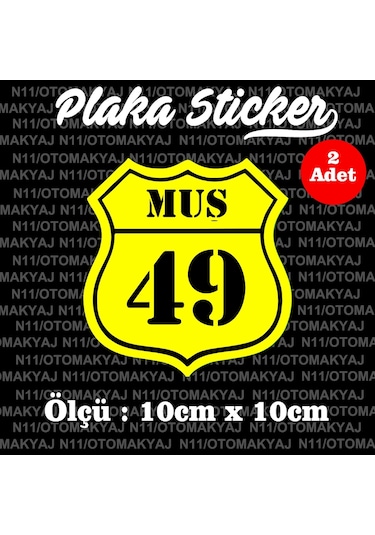 49 Muş İl Şehir Plaka Sticker Futbol Spor Kulüb