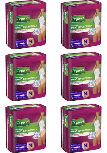Depend Emici Külot M 6 x 10 Adet