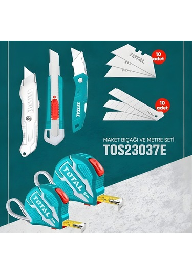 Total Metre Ve Maket Bıçağı Seti Tos23037e