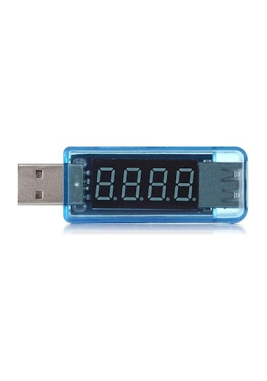 Usb Voltmetre Ampermetre Volt Amper Gerilim Ölçer Led Göstergeli