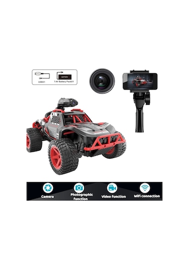 Vardem Uk Ff Şarjlı 2.4g Kameralı Off Road Araba 666-764wa Kırmızı