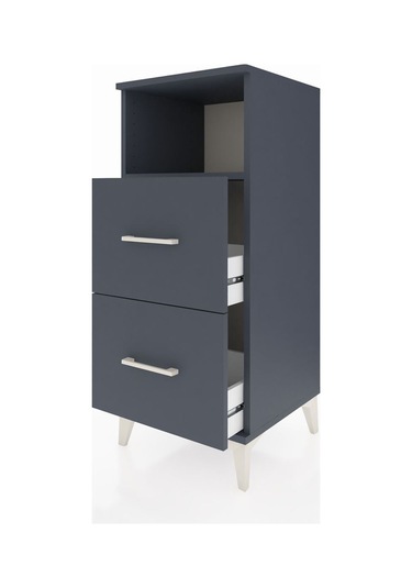 Hyperion Komodin Tek Raflı 2 Çekmeceli 44x44x106 Antrasit-ant... Antrasit