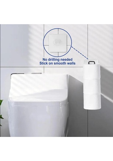 Homyl Tuvalet Kağıdı Tutucusu Banyo Organizasyonu Ofis Yurt Gümüş