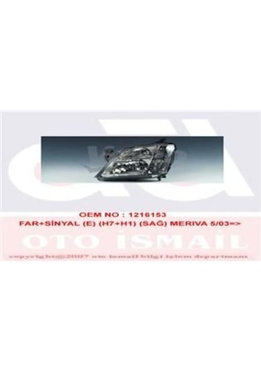 VALEO 88512 Far Sağ - Sinyal Merıva 03- Elektrikli H7-H1