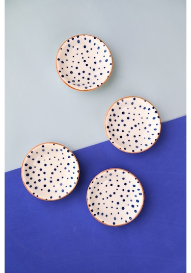 Tabak Evi Porselen Spotty Mini Kase Seti 9x2,50cm 4 Parça Çok Renkli