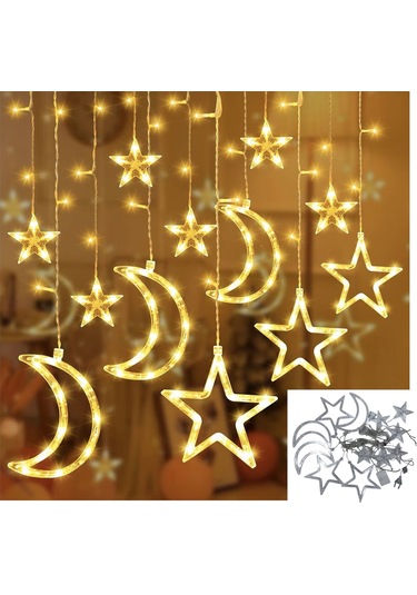 Upway Hilal Yıldız 120 Led İç Ve Dış Mekan 3x1m Dekoratif Aydınlatma Sarı