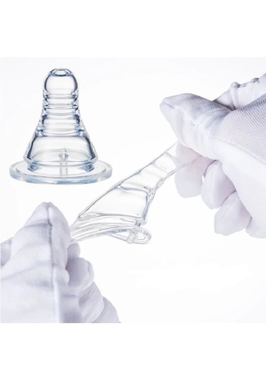 Sıcak 1 Pc/3 Adet Silikon Standart Boyun Yumuşak Emzikler Emzik Daire Deliği Çapraz Delik Biberonlar Doğal Akış Nipelleri S/m/l Boyutu Mevcuttur