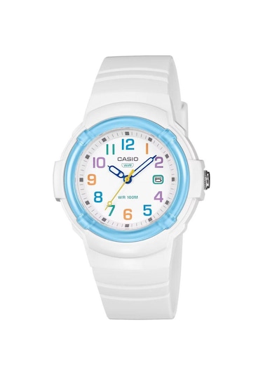 Casio Lx-800h-7a2vdf Quartz Silikon Kordon Beyaz 10 Atm 35 Mm Kadın Kol Saati Mavi