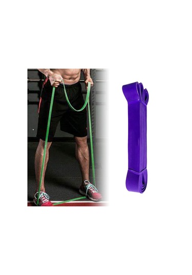 Dolıty Direnç Bandı Spor Salonu Streç Yoga Egzersiz Pilates 50-ila-100-lb-mor Mor