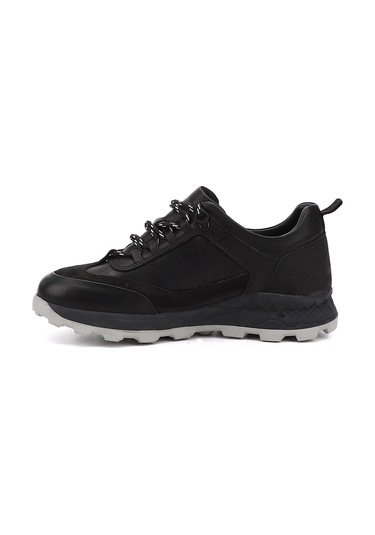 Gönderi(R) Erkek Siyah Bağcıklı Hakiki Deri Comfort Sneaker Ddma74201851 Siyah