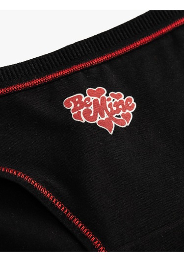 Koton Baskılı Brief Külot Standart Bel Siyah 5wlk30088mk Siyah