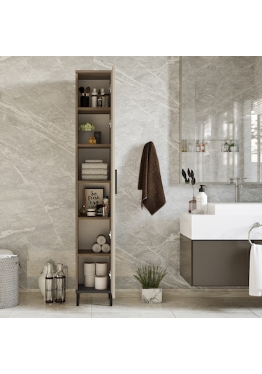 Robin Home Gloria Çok Amaçlı Dolap Banyo Dolabı Mutfak,Ofis,Kiler (484880395) Bej