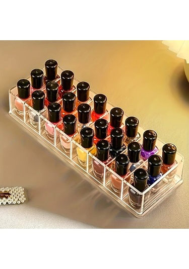 Xuweiwei Transparan Tezgah Üstü Plastik Hafif Makyaj Organizatörü Saklama Standı Şeffaf