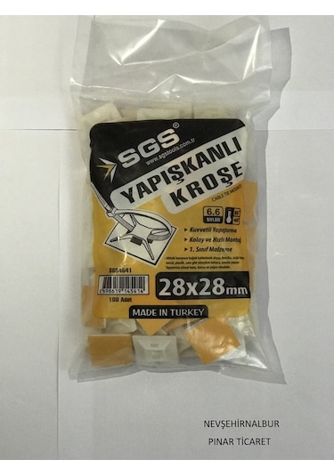 Kroşe Yapışkanlı 28x28Mm 100 Adet