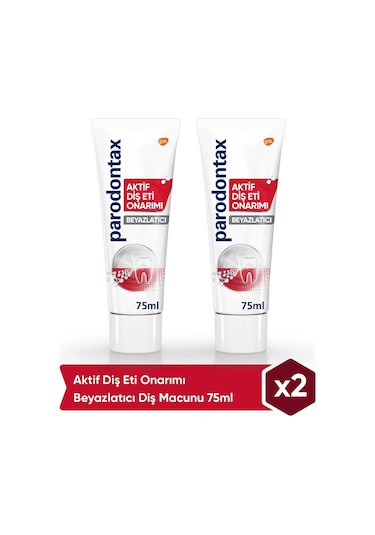 Parodontax Aktif Diş Eti Onarımı Beyazlatıcı Diş Macunu 2 x 75 ML