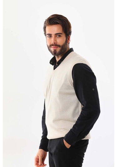 Günay Erkek V Yaka Yün Süveter 1000