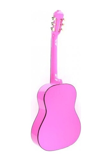 Solak Pembe Renk Klasik Gitar - 4/4 Boy Öğrenci Gitarı Kılıf Ve Pena