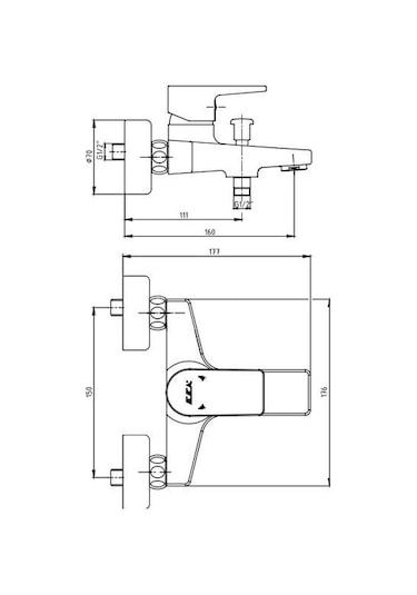 Eca Dalia 102102488 Banyo Bataryası + Eca Fırat 102117387 Mafsallı Duş Seti Banyo Üst Takımı Krom