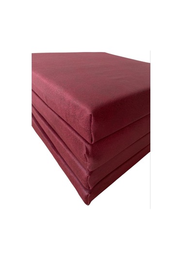 Sandalye Minderi Koltuk Minderi Su İtici Güneşe Dayanıklı Sandalye Minderi 50x50x8 Bordo 4 Adet Mavi
