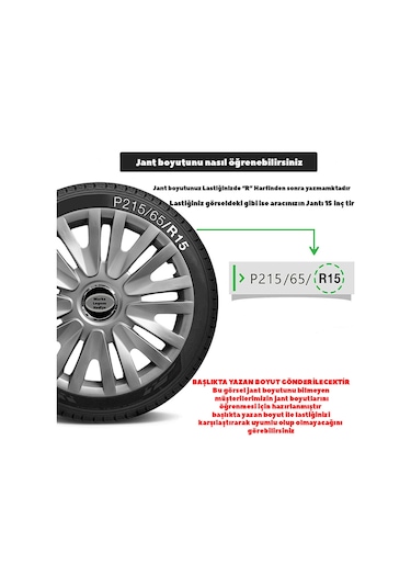 Fiat Brava 14'' Inc Uyumlu Takım Jant Kapağı Tnc002