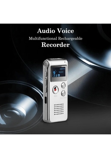 Willowhaven 8gb Mp3 Çalar Gümüş Dijital Ses Kayıt Cihazı 6 Kayıt Modu 650 Saat Pil Ömürü
