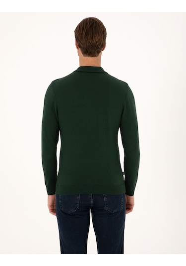 Pierre Cardin Erkek Koyu Yeşil Kazak /triko 50314189-vr079 Koyu Yeşil