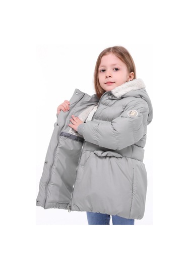 Benitto Kids Kız Bebek Çocuk Mont 51284-gri Gri