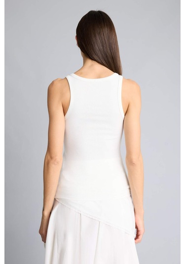 Defacto Slim Fit Basic Fitilli Kaşkorse Atlet E5539ax26smer105 Ekru-er105