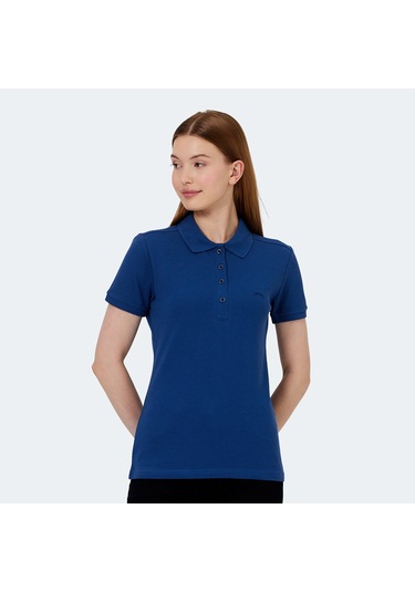 Slazenger VERA I Kadın Polo Yaka Saks Mavi Tişört