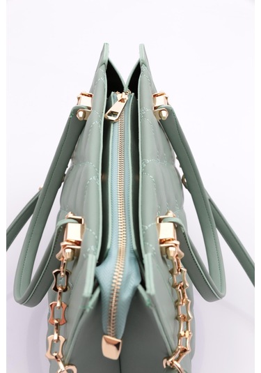 Dgn 657 Kadin Zincirli Çanta 657-2326-R123491 Su Yeşili