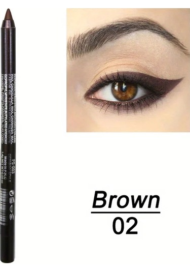 Bulaşmaya Dayanıklı Parlaklık Suya Dayanıklı Eyeliner Kalemi - Uzun Ömürlü, 02 Dark Topaz
