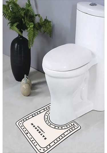 Klozet Önü Paspası, Banyo Paspası Klozet Önü , Krem Renk Pasp... Krem