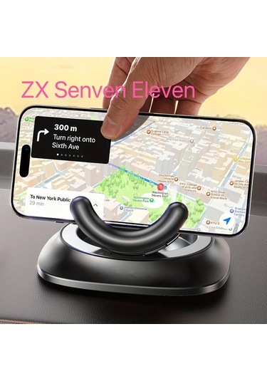 Boatshop1 Siyah 360 Derece Araba Tutucu Katlanabilir Anti Slip Adsorpsiyon Super Saglam Silikon Telefon Tutucu Tüm Telefonlar Icin