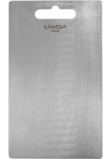 Novahub Lixada 1.8 Mm Kalın Titanyum Kesme Tahtası Ev Mutfak Pişirme Açık Kamp Yürüyüş İçin, Ölçüler 250 150 1.8mm Diğer