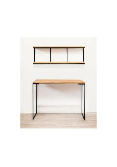 UMUTPARK METAL AHŞAP DRESUAR VE DUVAR RAFI. Siyah