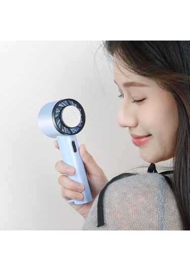 Wx-625 Taşınabilir Mini Yaz Fanı Soğuk Kompres Fonksiyonlu El Tipi Soğutma Fanı - Açık Mor Açık Mor