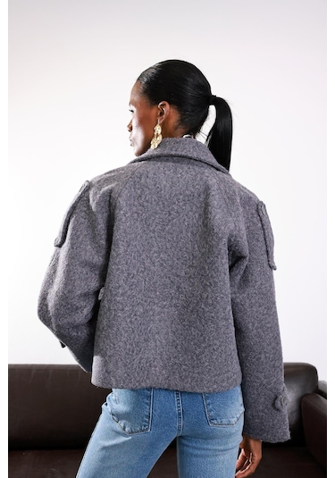 Antrasit Astarlı Kaşe Ceket 286 Antrasit