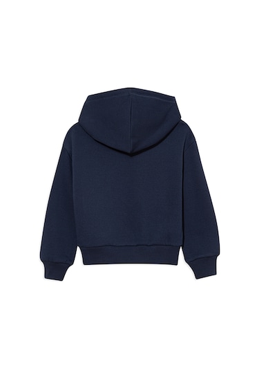 Mavi - Mavi Logo Baskılı Lacivert Kapüşonlu Sweatshirt 6610110-70490 Lacivert