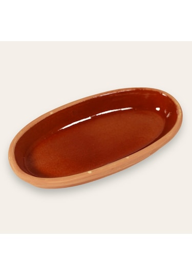 3'lü Toprak Sırlı Balık Güveci-balık Tavası 27x13x4