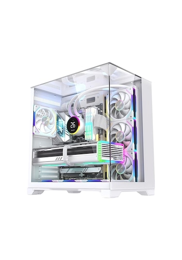 Snt Subzero Plus 7 X Argb Fan Uzaktan Kumanda Midi Tower Atx Beyaz Oyuncu Kasası