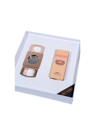 Cohiba Özel Seri H. Upmann Çakmak Kesici İkili Krem Puro Seti