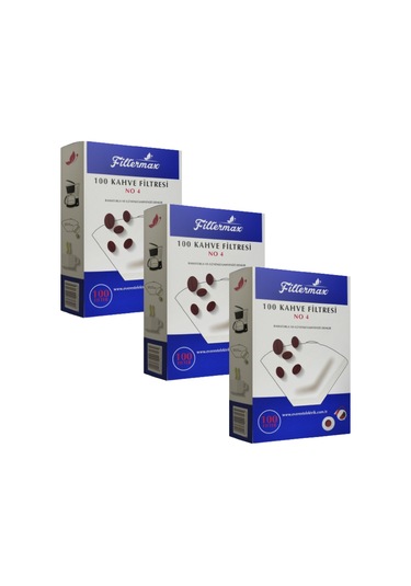 Filtermax 4 No Filtre Kahve Kağıdı 3 x 100'lü