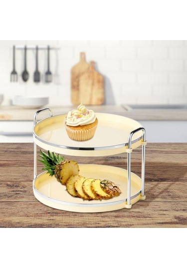 Suntek 2 Katlı Sayaç Tepsi Oturma Odası Kozmetik Depolama