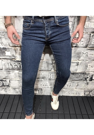 Yeni Sezon Skinny Fit Likralı Bilek Boy Jean Erkek Kot Pantolon (327660730)