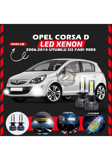 Opel Corsa D 2006-2014 Sis Farı Uyumlu Şimşek Etkili Led Xenon Pro Series H9005