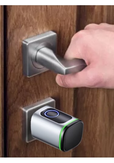 Akıllı Parmak Izi Ve Şifreli Kapı Kilidi Siyah - App ile kontrol