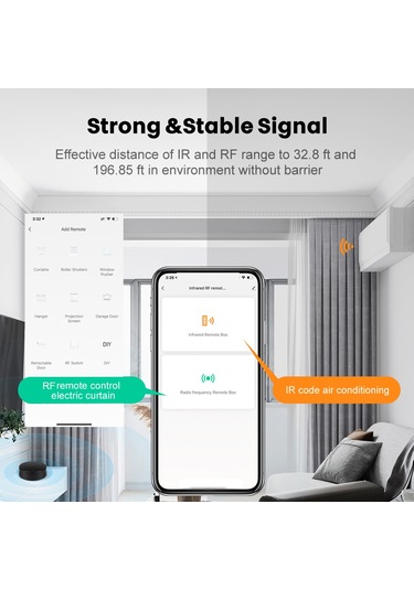 Konesam Siyah Wifi Akıllı Kumanda: Ir+rf Ev Aletleri Kontrolü, Tuya Uygulaması Ve Ses Komutu Desteği