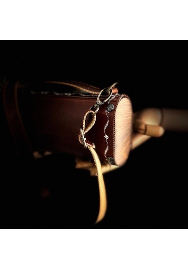 Hakiki Deri, El Yapımı Bayan Çanta, Bayan Cüzdan Larissa V38 Kızıl Kahverengi